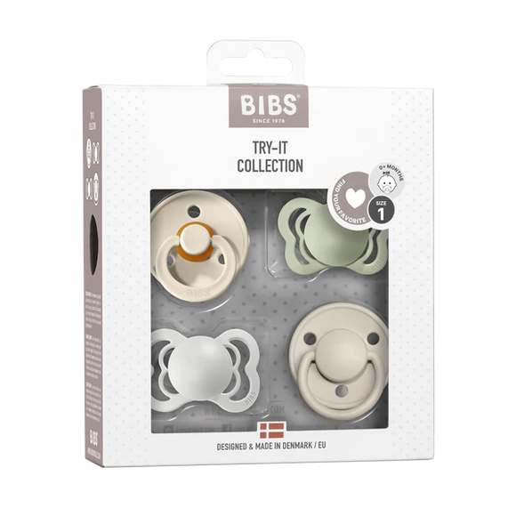 BIBS Try-It Collection Mix - Ivory/ Sage / Haze / Sand 0-6M