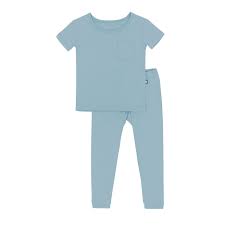 Kyte Baby Short Sleeve Pj's - Dusty Blue