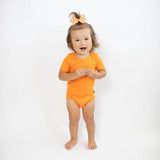 Kyte Baby Short Sleeve Bodysuit in Tangerine