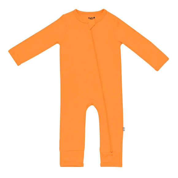 Kyte Baby Zippered Romper in Tangerine