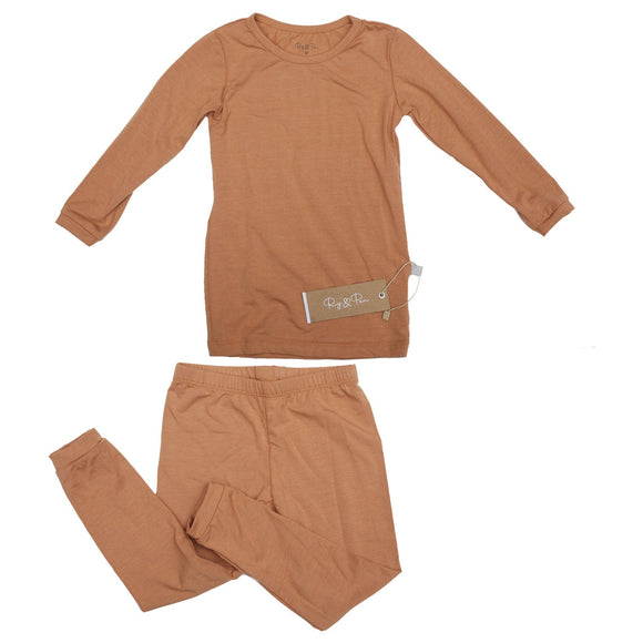 Bamboo LoveLuxe Toddler Pj Set in Caramel 2T