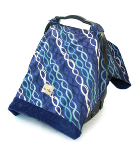 Cozy Happens Car Seat Canopy Blue