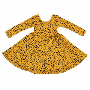 Kyte Baby Marigold Cheetah Twirl Dress 12-18M